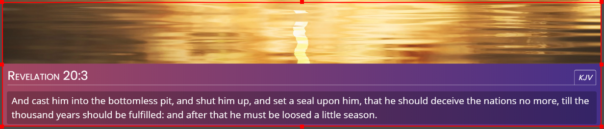 Display height automatic: Revelation 20:3