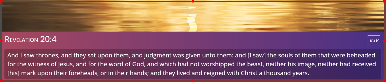 Display height automatic: Revelation 20:4