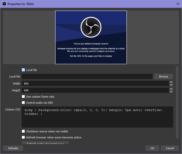 5. The Local File Option