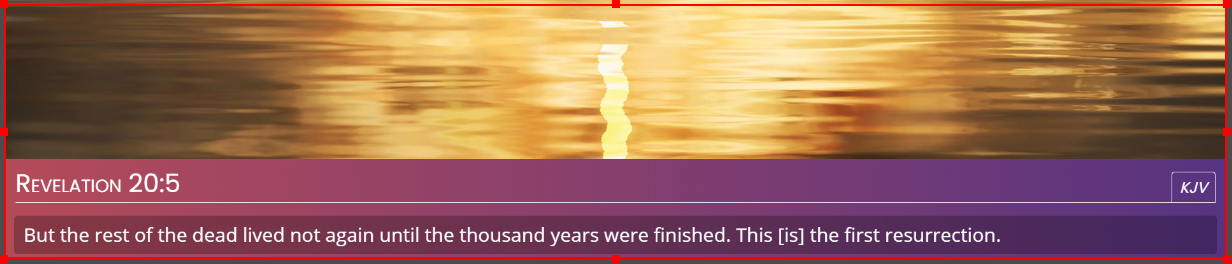 Display height automatic: Revelation 20:5