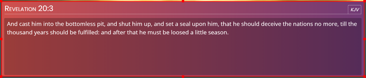 Display height standard: Revelation 20:3